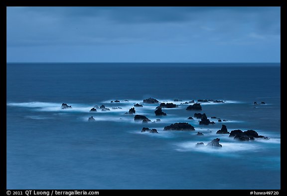 Offshore rocks in ocean. Maui, Hawaii, USA (color)
