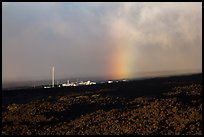 Mauna Loa Observatory and rainbow. Big Island, Hawaii, USA (color)