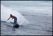 Surfer, Isaac Hale Beach. Big Island, Hawaii, USA (color)