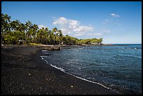 Black sand beach, Kiholo Bay. Big Island, Hawaii, USA ( color)