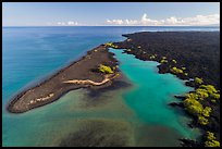 Aerial view of Kiholo Bay. Big Island, Hawaii, USA ( color)