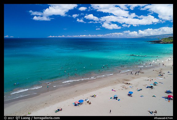 Aerial view of Hapuna Beach. Big Island, Hawaii, USA