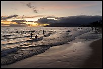 Kamahole Beach at sunset, Kihei. Maui, Hawaii, USA ( color)