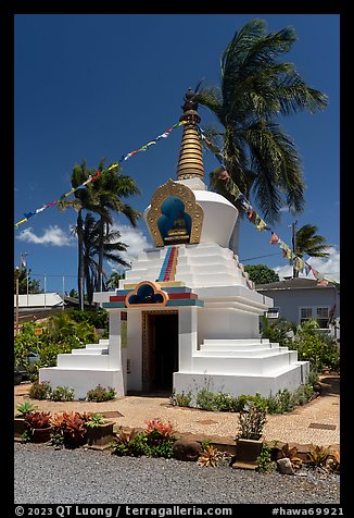 Stupa, Maui Dharma Center, Paia. Maui, Hawaii, USA (color)