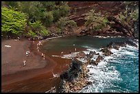 Red Sand Beach and pool from above, Hana. Maui, Hawaii, USA ( color)