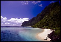 Olosega Island seen from the Asaga Strait. American Samoa (color)