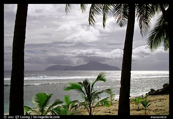 Olosega island seen from Tau. American Samoa