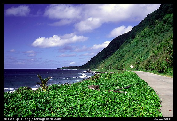 The road between Fitiuta and Luma, Tau Island. American Samoa