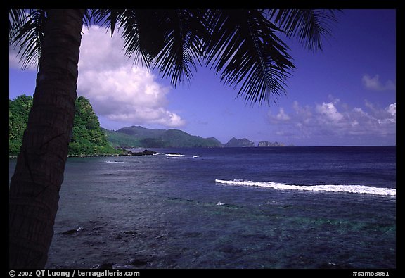 Coast from Onena. Tutuila, American Samoa (color)