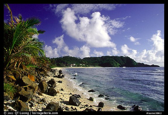 Coast and Cape Mataula. Tutuila, American Samoa (color)