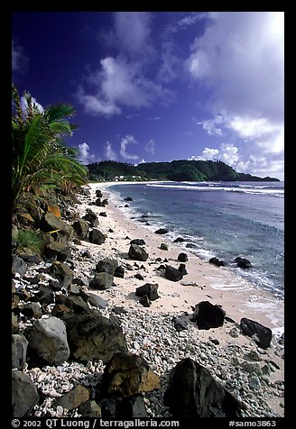 Coast and Cape Mataula. Tutuila, American Samoa (color)