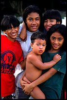 Children in Alofau. Tutuila, American Samoa (color)