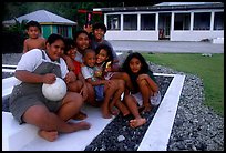 Children in Alofau. Tutuila, American Samoa (color)