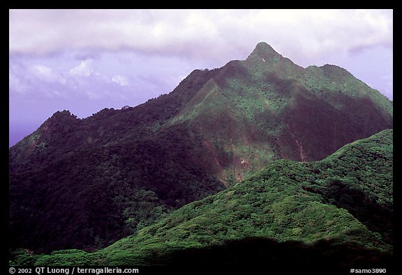 Matafao Peak. Pago Pago, Tutuila, American Samoa (color)
