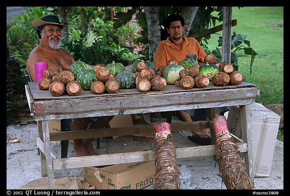 Vegetable stand in Iliili. Tutuila, American Samoa
