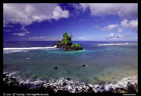 Rocky islet near Maa Kamela. Tutuila, American Samoa