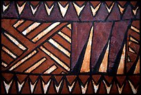Siapo (bark cloth made from inner bark of paper mulberry tree) artwork. Pago Pago, Tutuila, American Samoa