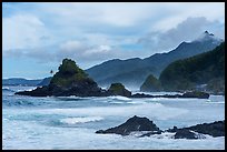 Surf and coastline near Alega and Mafatao Peak. Tutuila, American Samoa ( color)