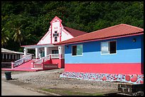 Colorful house and church, Onenoa. Tutuila, American Samoa ( color)