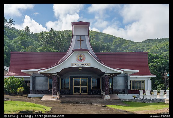 Church, Amouli. Tutuila, American Samoa (color)