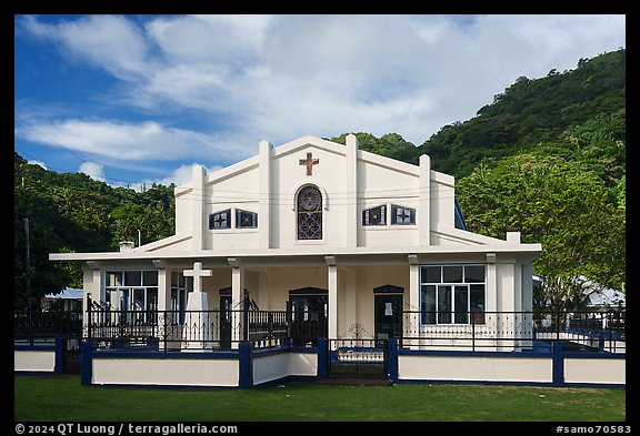 Church, Pagai. Tutuila, American Samoa (color)