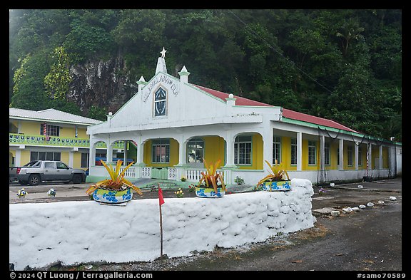 Church of Saints Peter and Paul, Laulil. Tutuila, American Samoa (color)