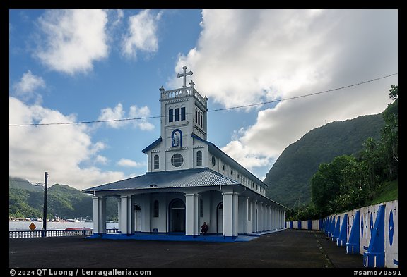 Church, Leoloaloa. Pago Pago, Tutuila, American Samoa (color)