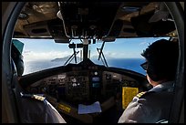 Cockpit of plane on approach to Ofu Island (composite). American Samoa ( color)