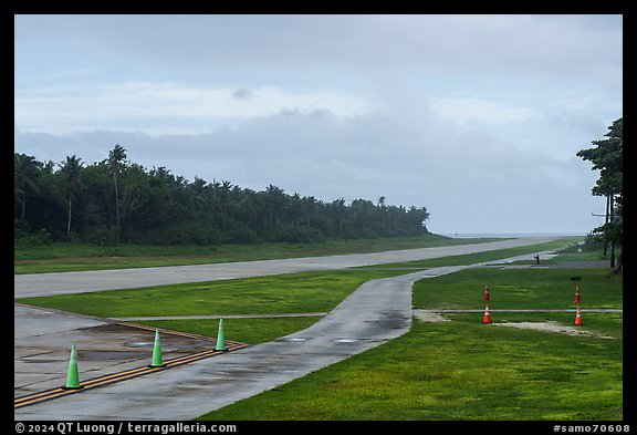 Ofu airstrip, Ofu Island. American Samoa (color)