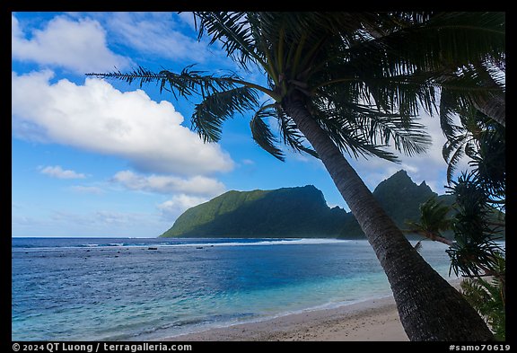 Ofu Island from Olosega. American Samoa (color)