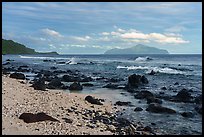 Olosega Island from northside beach, Tau Island. American Samoa ( color)