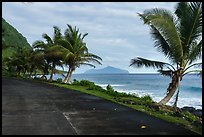 Olosega Island from Northside road, Tau Island. American Samoa ( color)