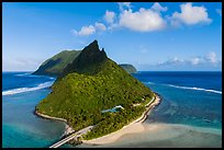 Aerial view of Ofu Island with Asaga Inn. American Samoa ( color)