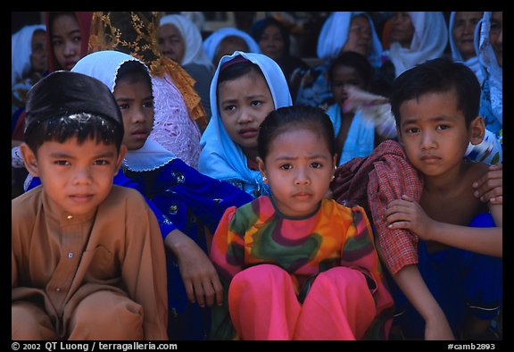 Children of muslim ethnicity. Phnom Penh, Cambodia (color)