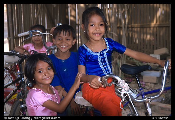 Children at the Apsara Arts  school. Phnom Penh, Cambodia