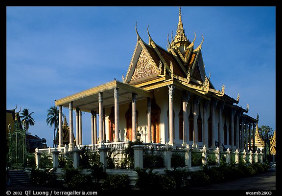 Silver Pagoda, Royal palace. Phnom Penh, Cambodia (color)