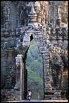 Gate of temple complex. Angkor, Cambodia (color)