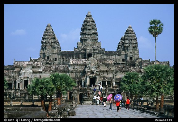 Pathway to Angkor Wat. Angkor, Cambodia (color)