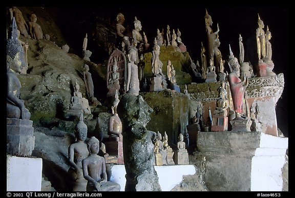 Buddha statues, Tham Ting cave, Pak Ou. Laos