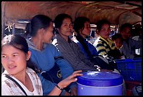 Women ride a bus, Huay Xai. Laos ( color)