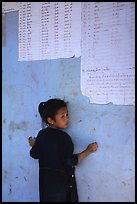 Girl of the Lao Huay tribe, Ban Nam Sang village. Laos (color)