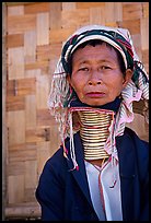 Old Padaung Woman,  Kalaw. Shan state, Myanmar ( color)