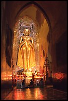 One of four monumental statues inside Ananda pahto. Bagan, Myanmar ( color)