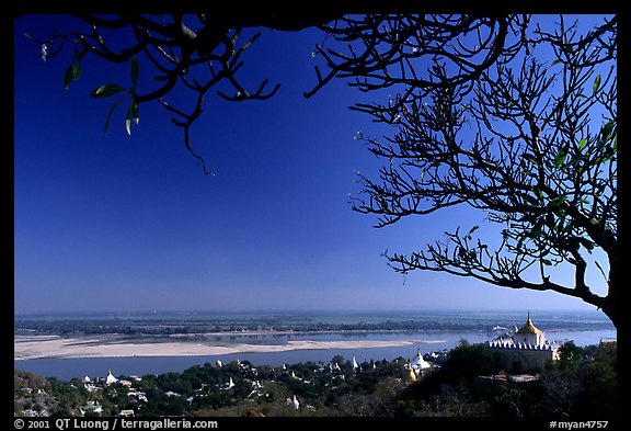 View from Sagaing Hill. Myanmar (color)