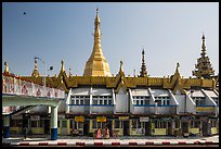 Shops around Sule Pagoda. Yangon, Myanmar ( color)