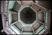 Looking up tower ceiling in colonial-area building. Yangon, Myanmar ( color)