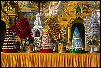 Elaborate offerings, Shwedagon Pagoda. Yangon, Myanmar ( color)