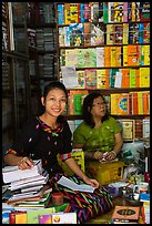 Booksellers, Shwedagon Pagoda. Yangon, Myanmar ( color)