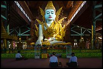 Five-story buddha, Ngahtatgyi Pagoda. Yangon, Myanmar ( color)