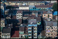 Residential buildings from above. Yangon, Myanmar ( color)